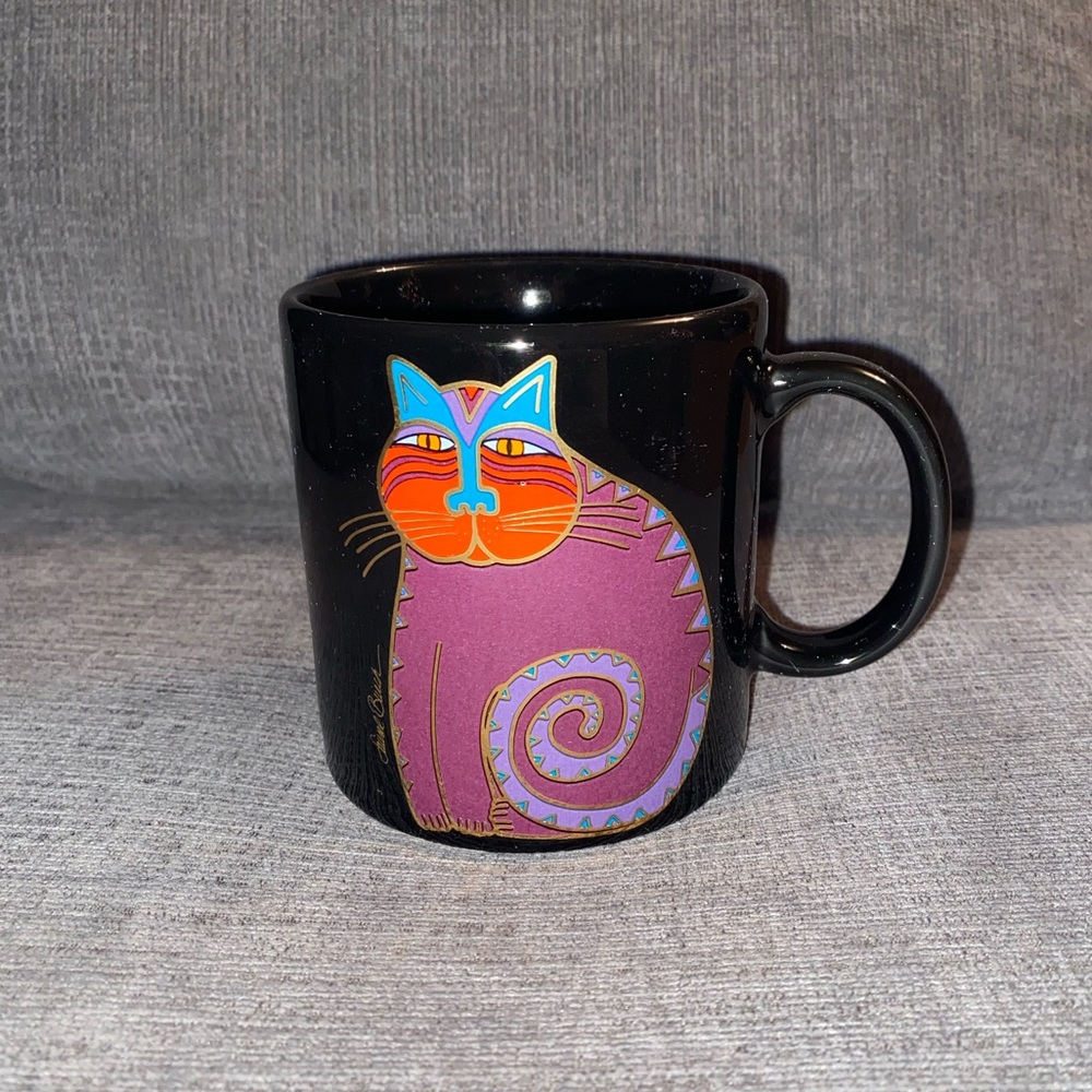 Vintage Laurel Burch Mythical Cat Ceramic Coffee Mug Tea Cup Made in Japan